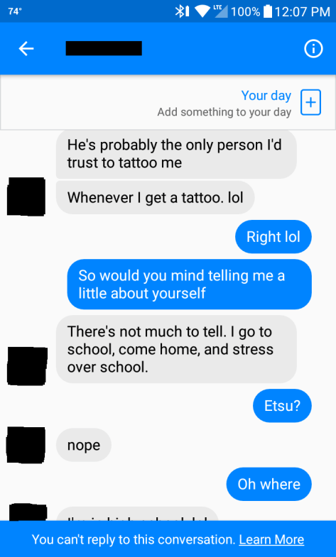 Next to last message